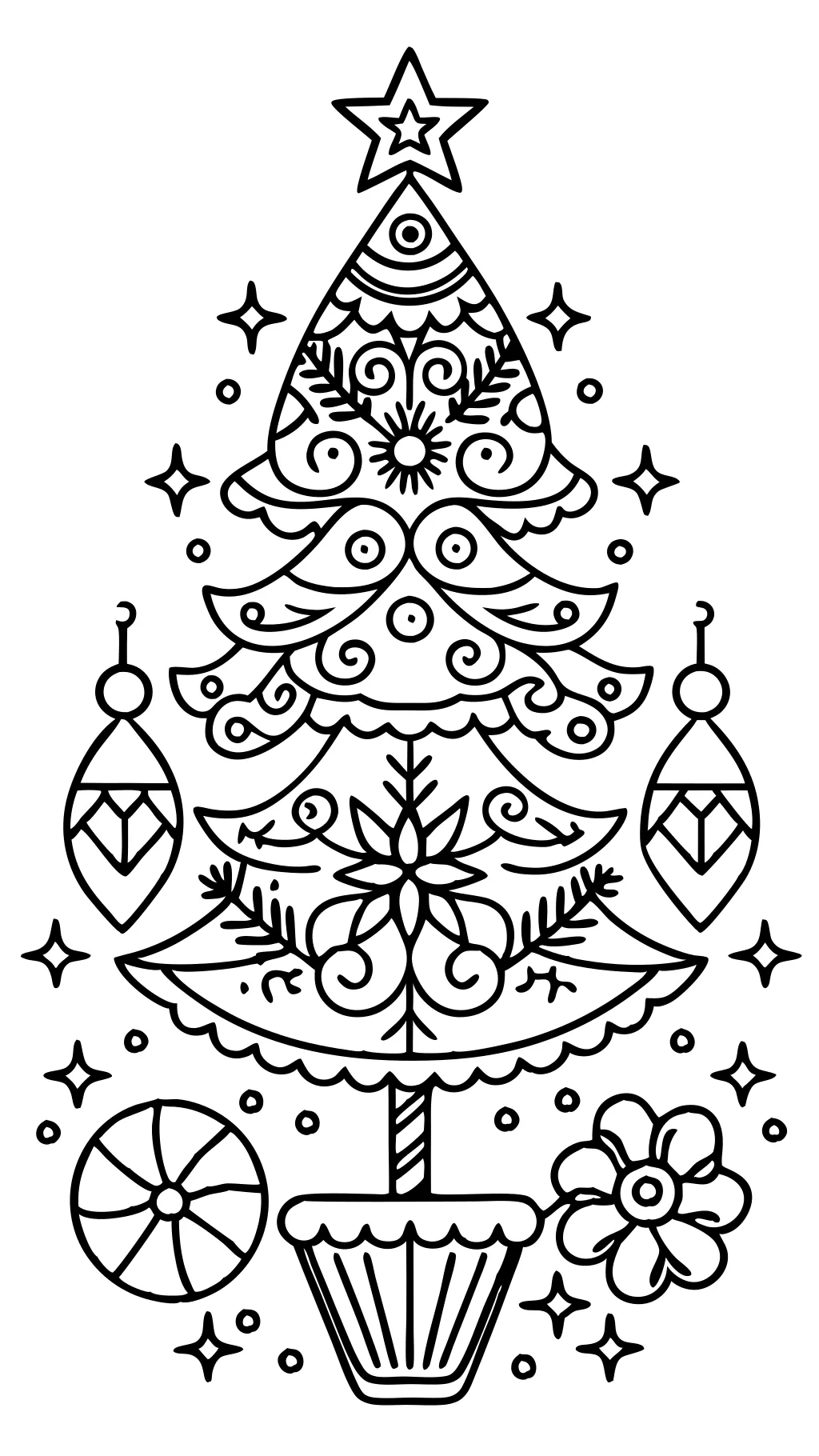 coloriages de Noël imprimables pour adultes